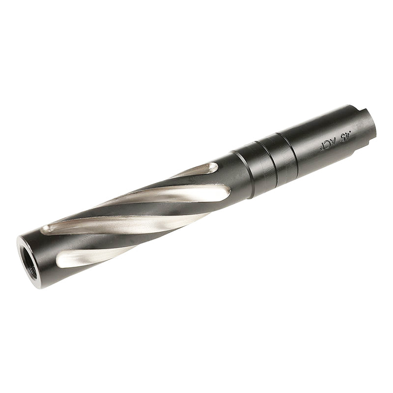 5KU Stainless Steel Tornado Threaded Outer Barrel for Tokyo Marui Hi-Capa 5.1 Airsoft GBB (Black)