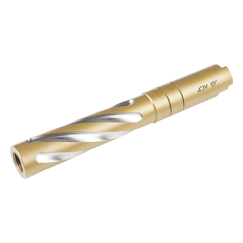 5KU Stainless Steel Tornado Threaded Outer Barrel for Tokyo Marui Hi-Capa 5.1 Airsoft GBB (Gold)