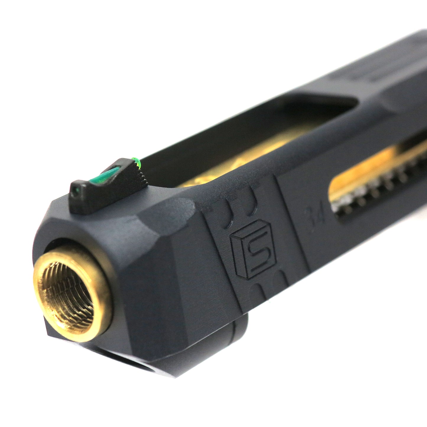 EMG SAI Tier One Competition Upper Slide Kit EMG SAI BLU & WE G17 / G34 Airsoft GBB (Gold Barrel / Black)