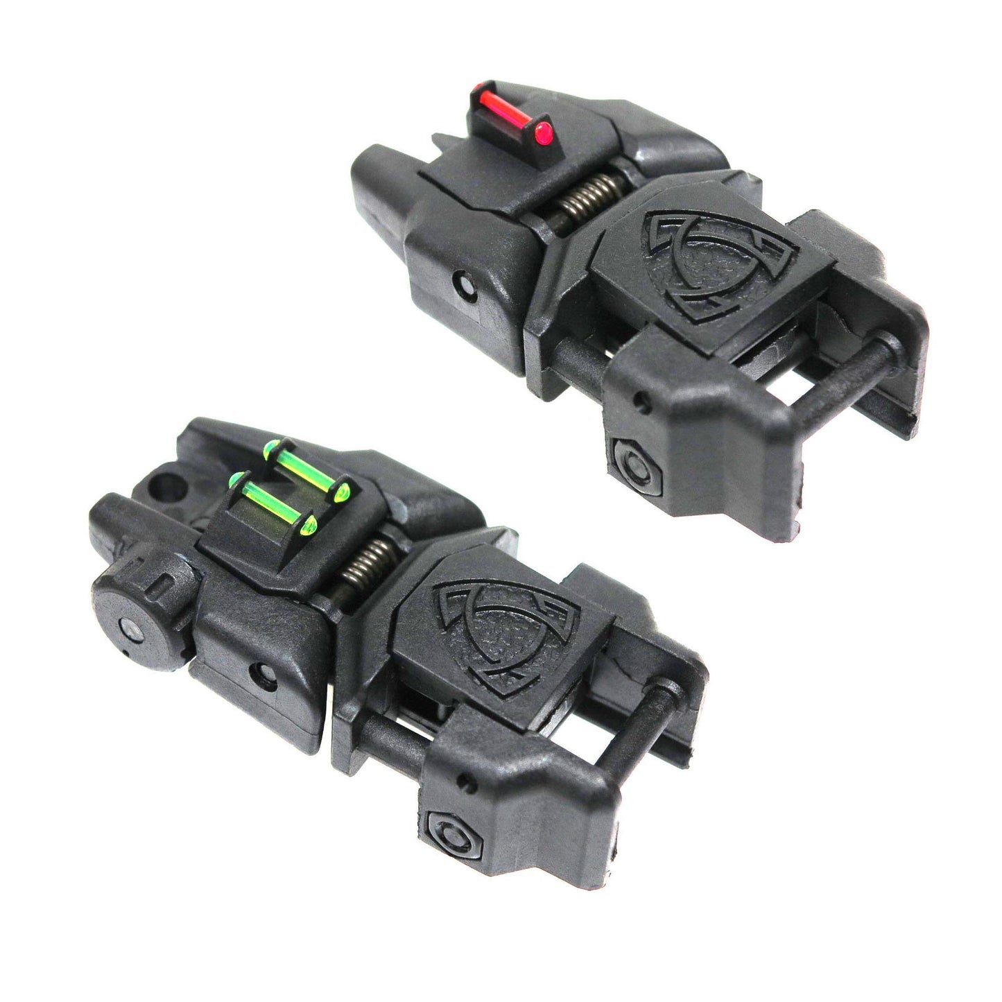 APS Rhino Front & Rear Fiber Optic Sight Set for Airsoft AEG GBB (Black)