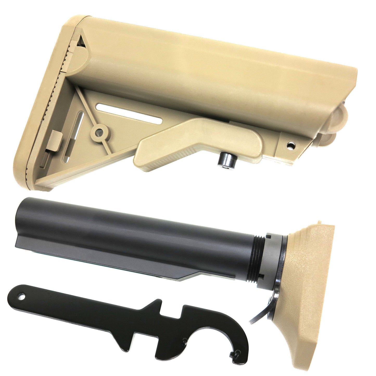 WE M4 Stock Kit for WE SCAR-H & SCAR-L Airsoft GBB (Tan)