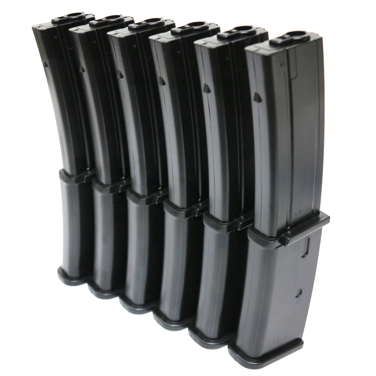 MAG 6pcs 100rd Mid-Cap Magazine for Tokyo Marui MP7 & MP7A1 Airsoft AEG (Black)