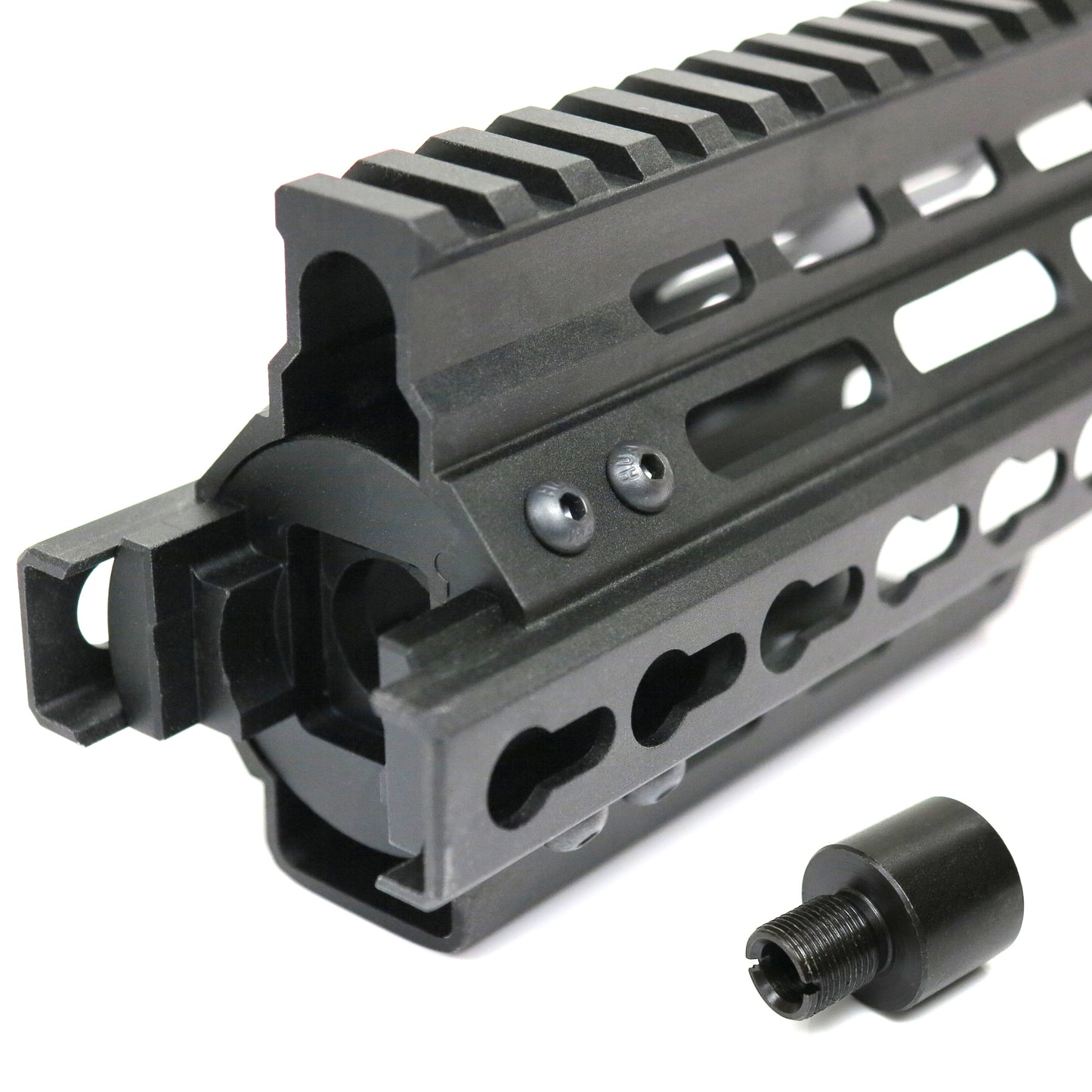 Battleaxe M-LOK + KeyMod Rail Handguard for CYMA, Tokyo Marui P90 Airsoft AEG (Black)