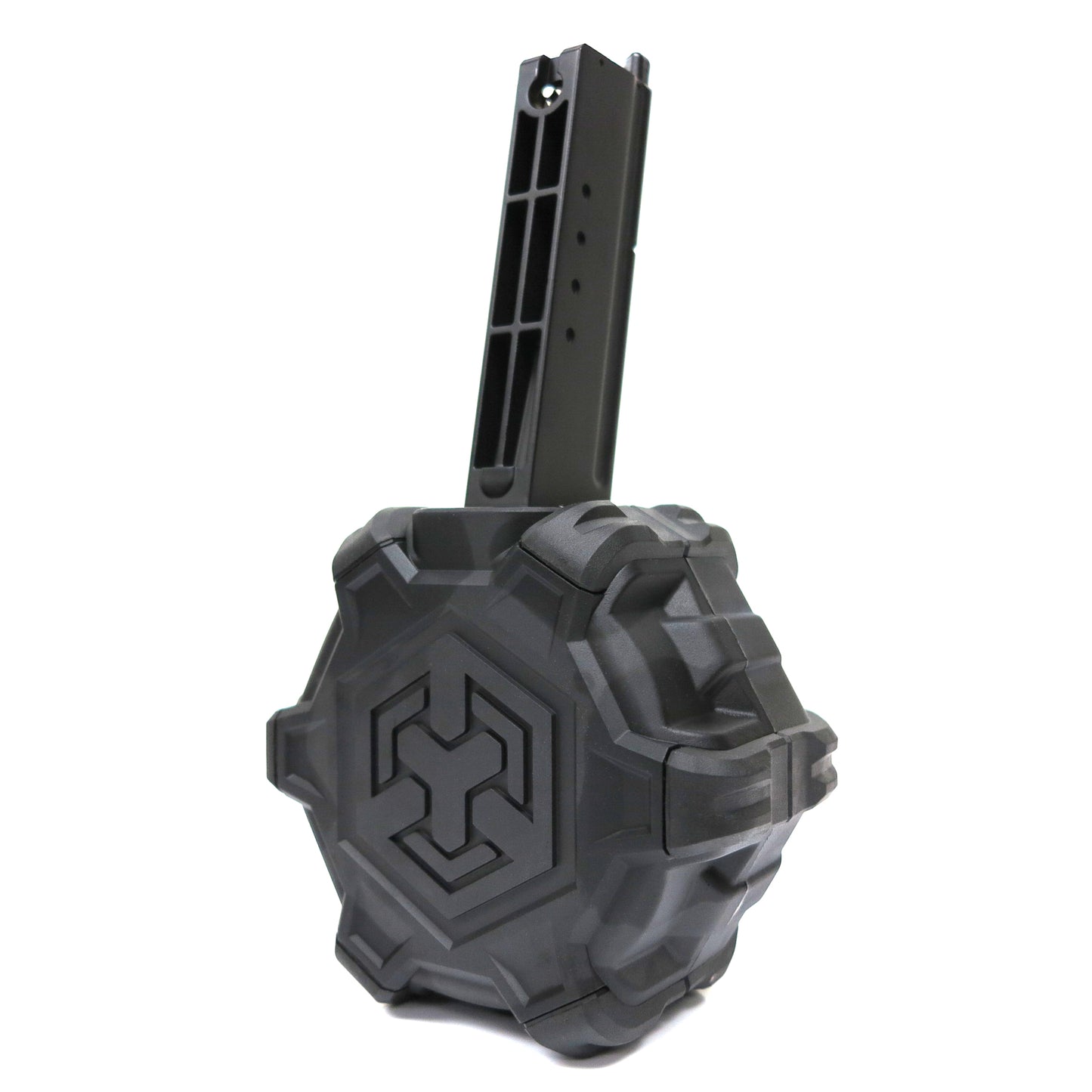 AW Custom 350rd Gas Drum Magazine for Cybergun (by WE) Desert Eagle .50AE & L6 .50AE Airsoft GBB (Black)