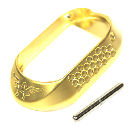 AW Custom HX Flared Engraved Magwell for Armorer Works, WE Hi-Capa Airsoft GBB (Gold)