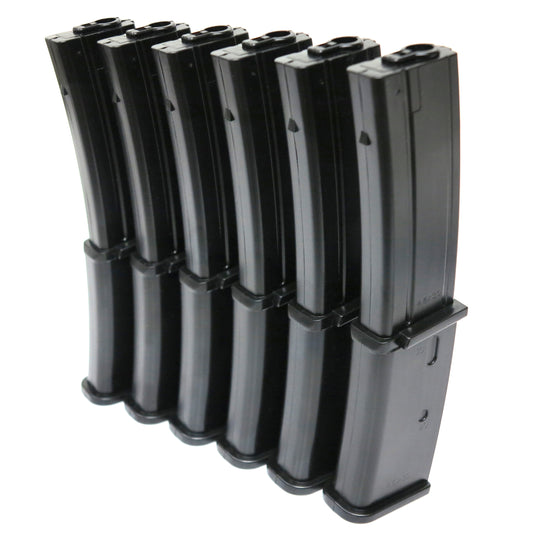MAG 6pcs 100rd Mid-Cap Magazine for Tokyo Marui MP7 & MP7A1 Airsoft AEG (Black)