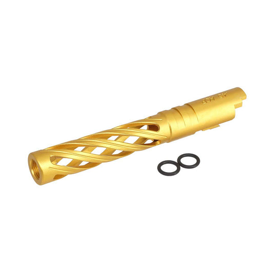 5KU Aluminum Hollow Threaded Outer Barrel for Tokyo Marui Hi-Capa 5.1 Airsoft GBB (Gold)